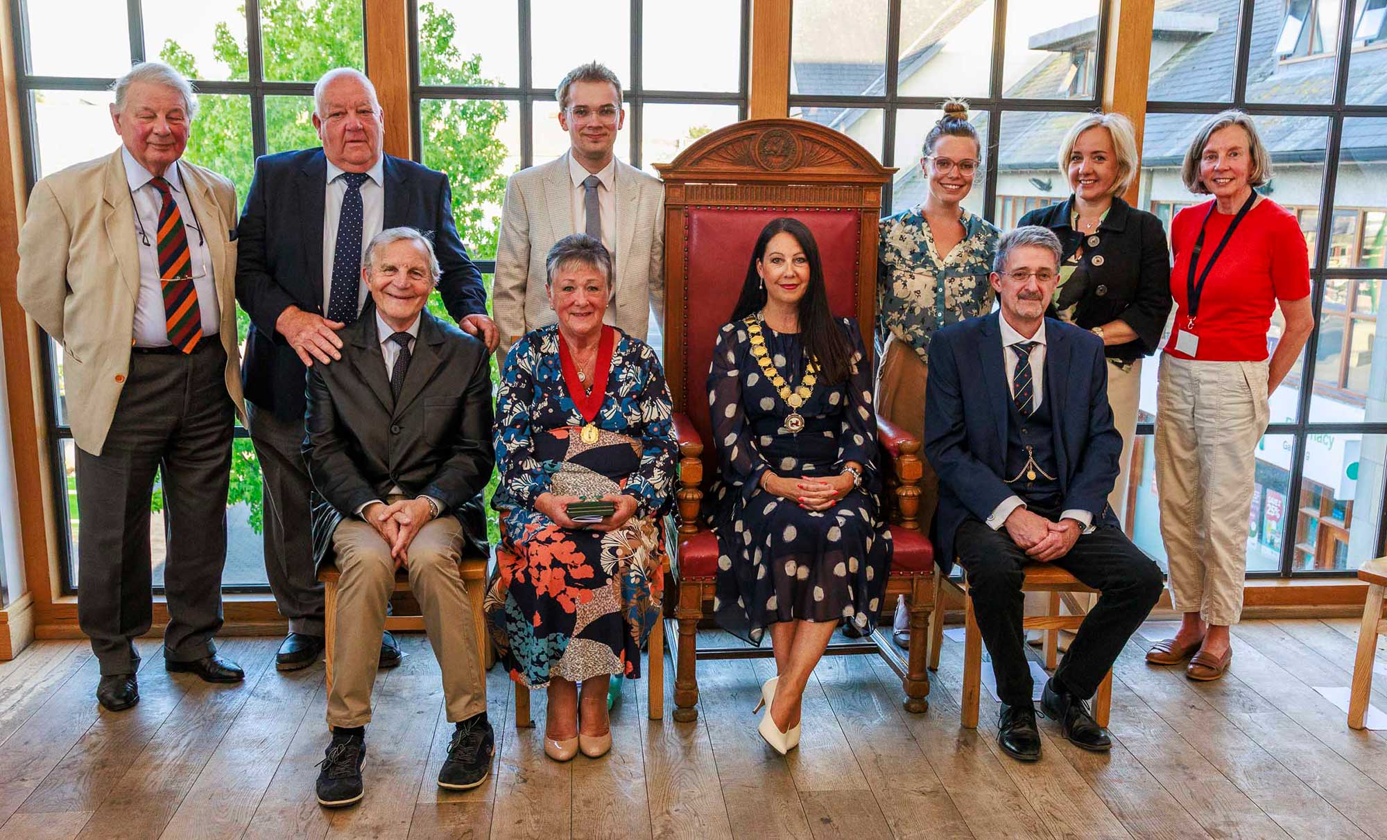 Mayor of Garstang Cllr Elizabeth Webster with other members of the council